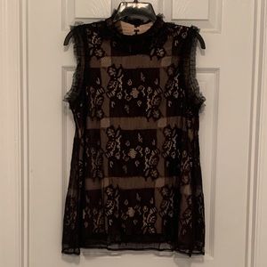 **NWT** M.S.S.P. Black Lace Top